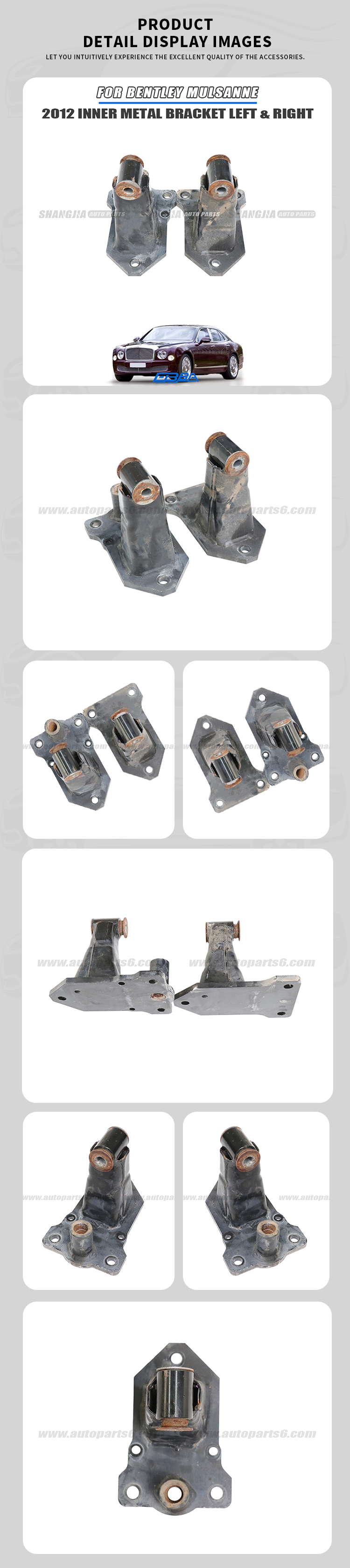 Bentley Mulsanne 2012 inner support bracket OEM used dismantled part 3Y0807551D 3Y0807552D