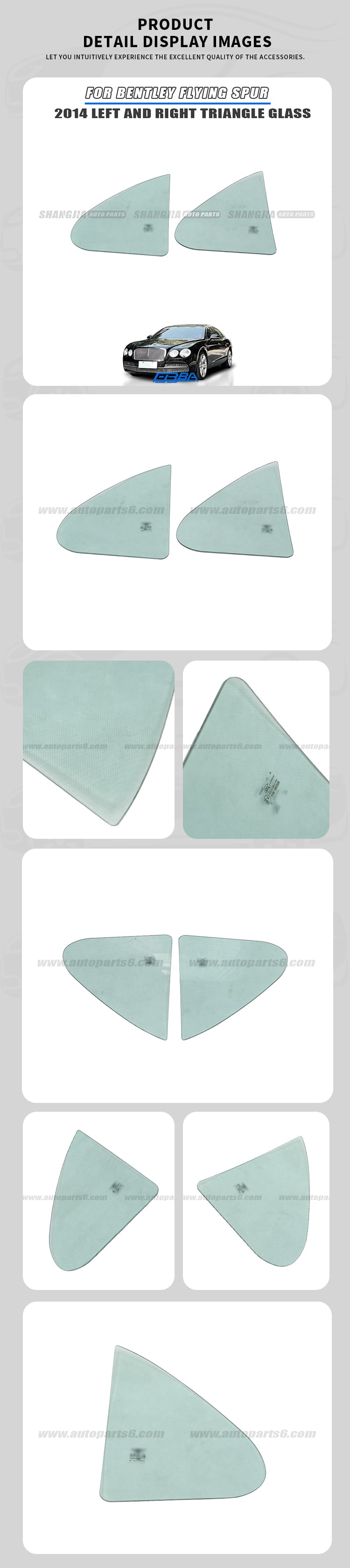 Bentley Flying Spur 2014 left and right triangle glass aftermarket replacement part