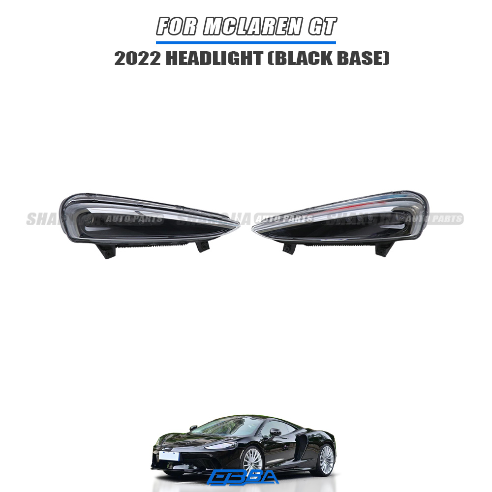 For McLaren GT OEM Black Headlight Assembly 22AD050GP Genuine Used 