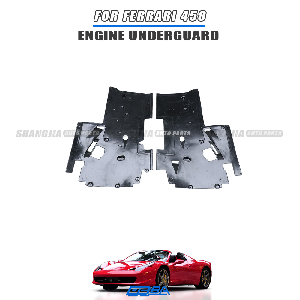 Underbody Guard For 2010-2016 Ferrari 458 OE 81364600 Durable Black Plastic 