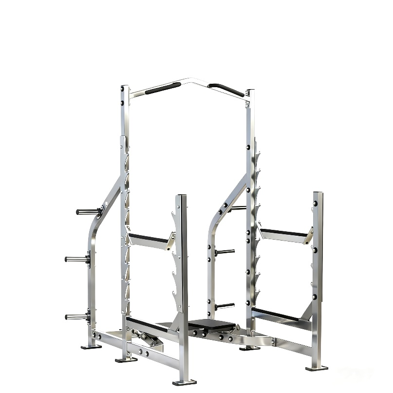 FW-8085 Olympic Squat Rack & Pull Up Size：178*160*222cm Weigh： 242.5 Ibs （110kg）