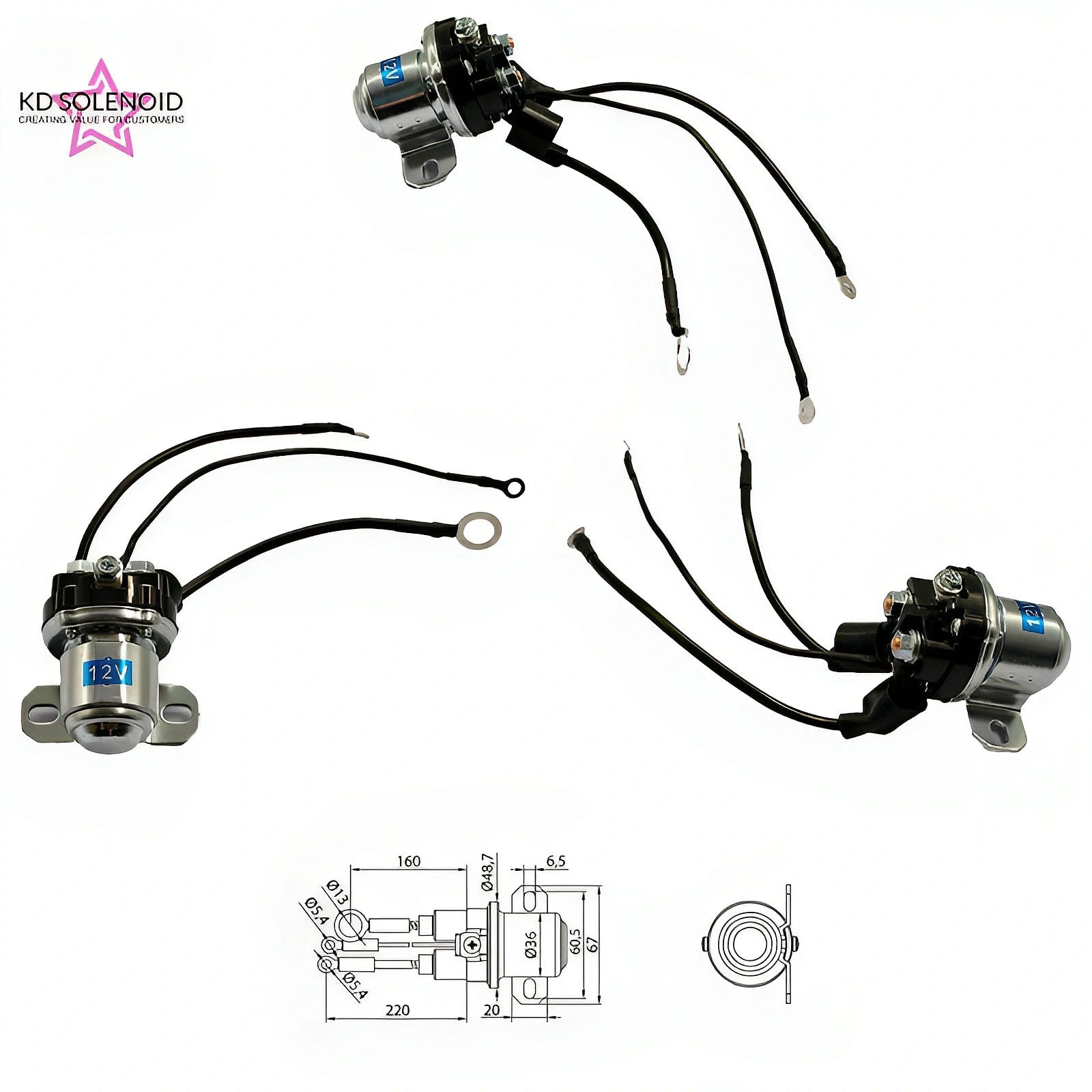 5-407 Starter Solenoid 12V Heavy Duty Solenoid Switch