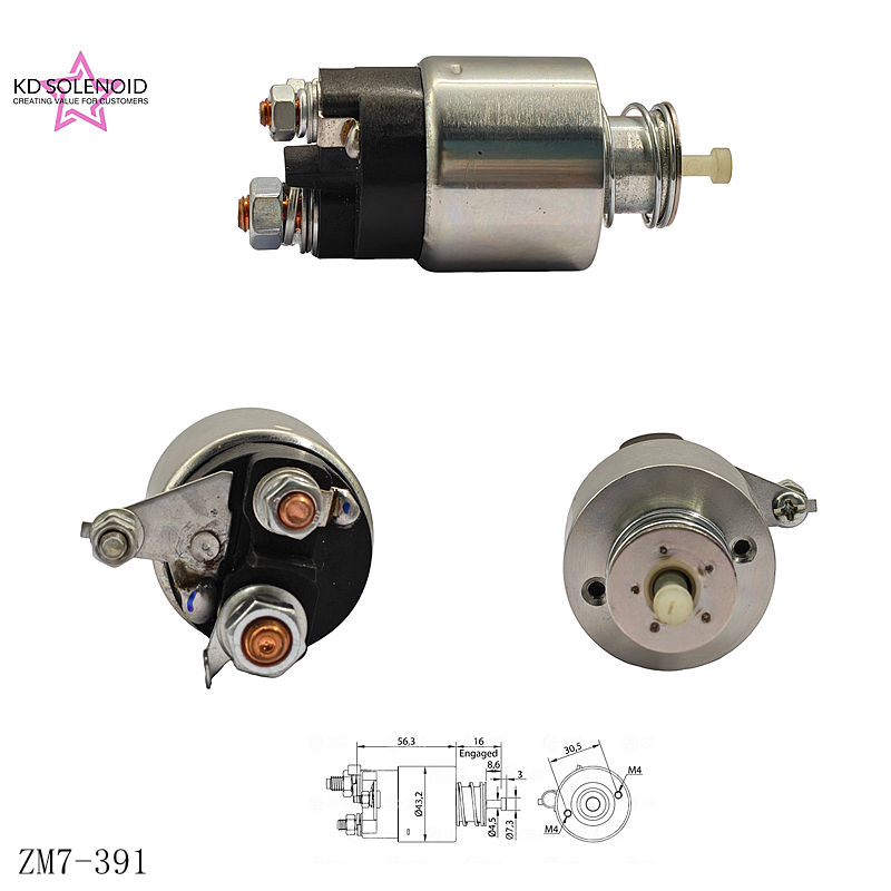 ZM 7-391 12 V-os indítómotor-relé (solenoid) autóindító-relé cserealkatrész
