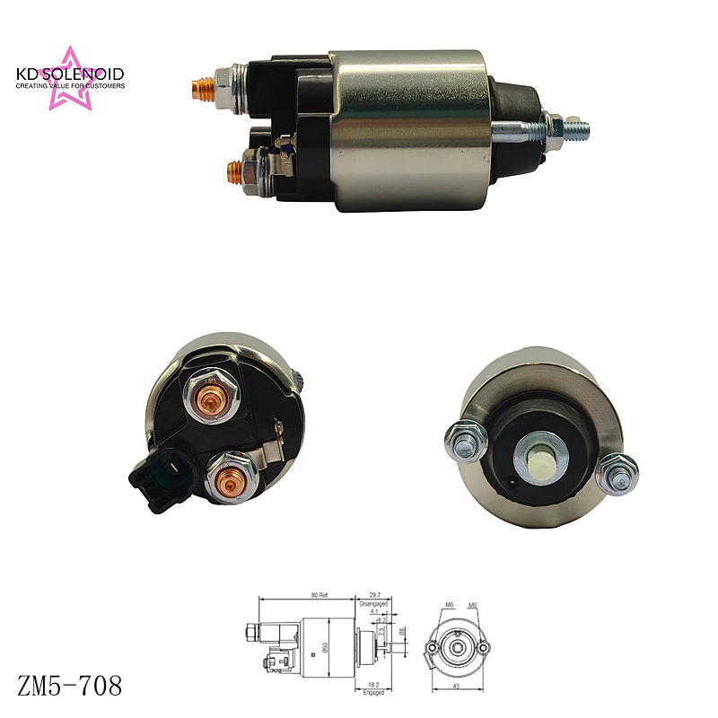 ZM 5-708 시동 솔레노이드 12V (덴소, 이스즈 D-Max, 도요타 코롤라 호환 교체용)