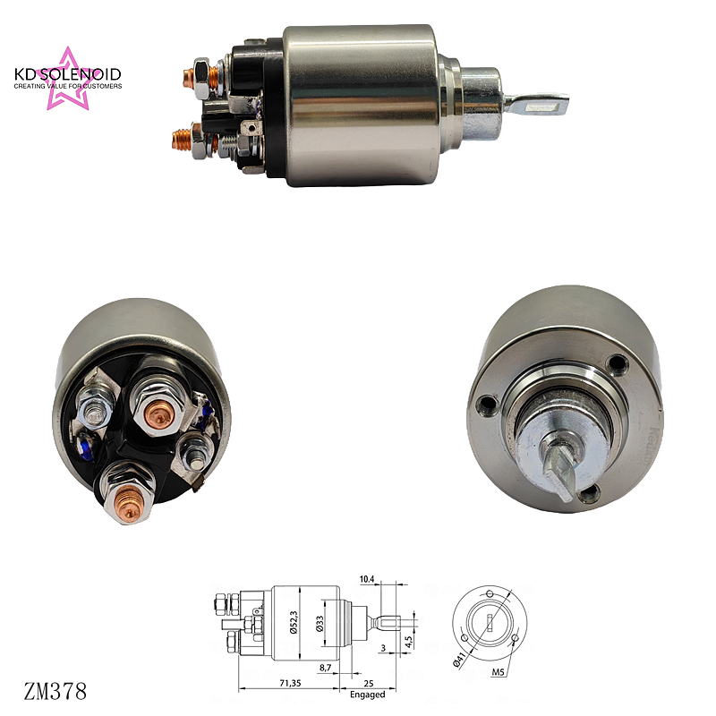 378 12V  Auto Solenoid Valve Relay Truck Excavator Spare Parts