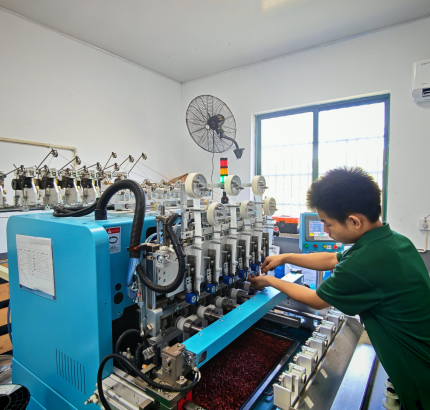 Panoramic view of the multi-station winding machine