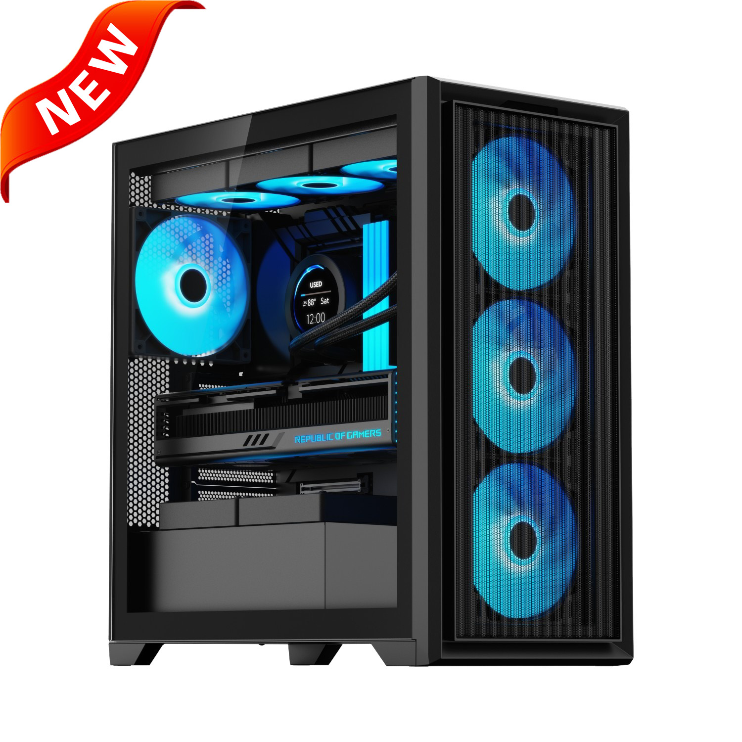 gabinete PC 2356 EATX / ATX com Painel Frontal em Malha
