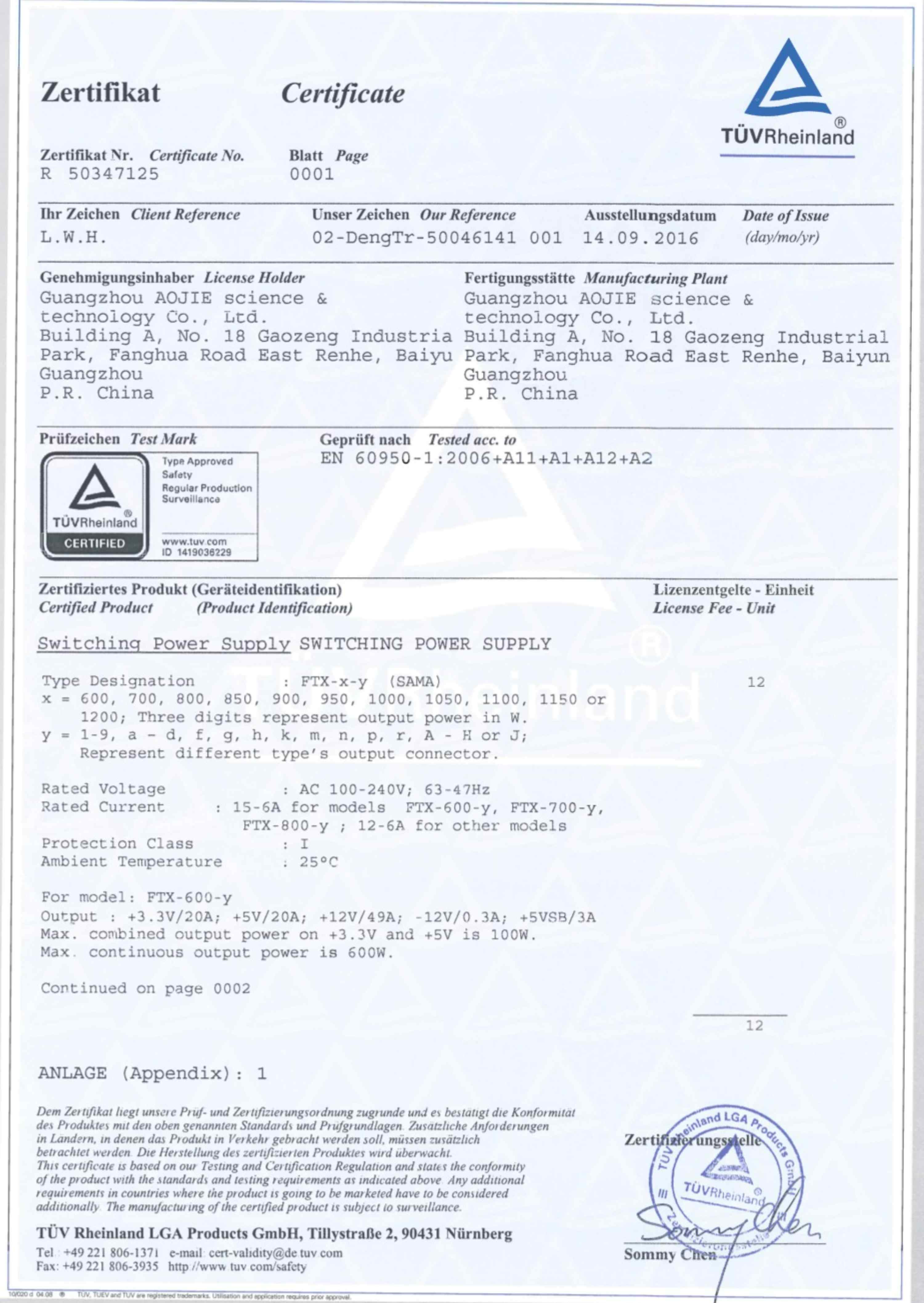 Certificate