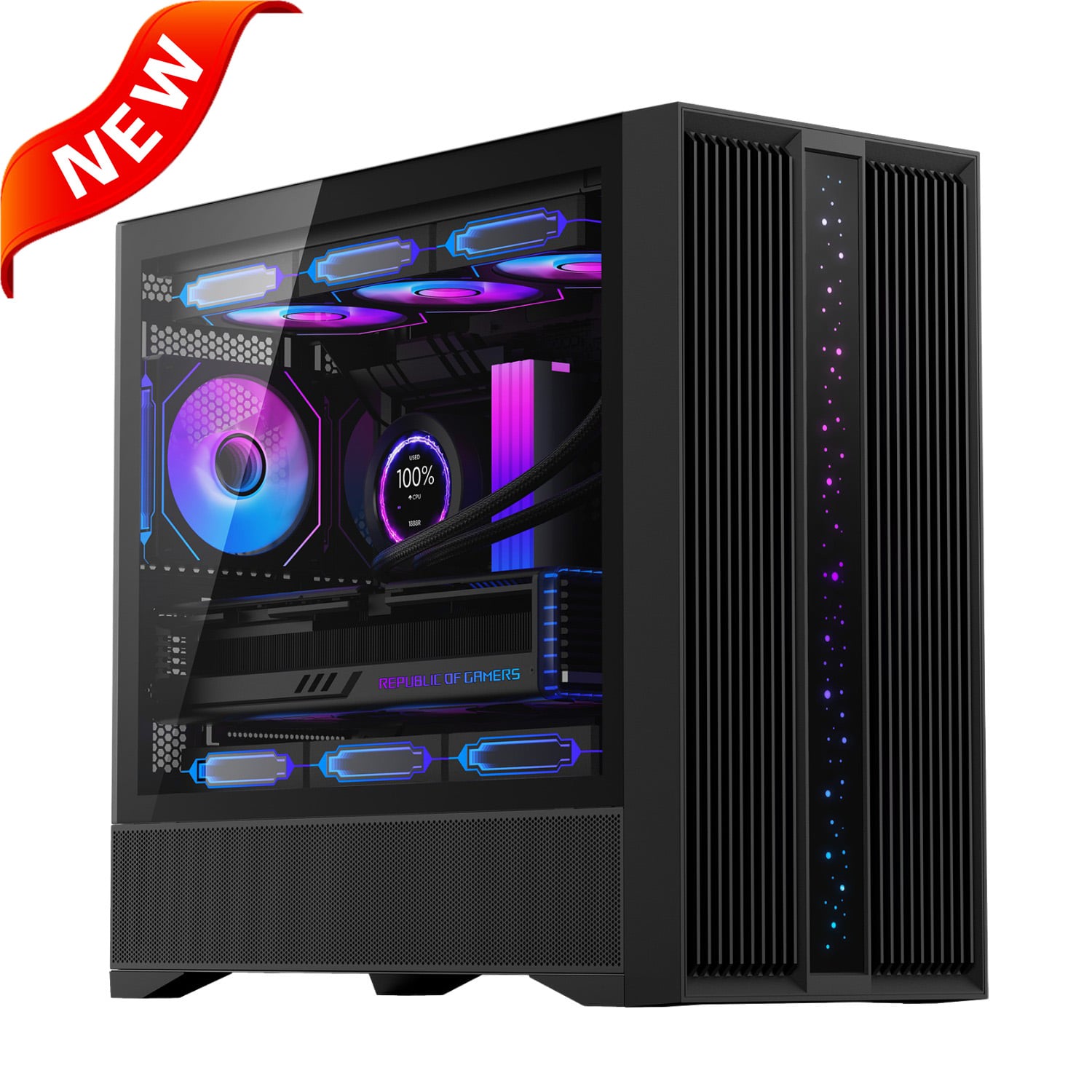 220M05/220M06 Mikro ATX Oyun Bilgisayarı Kasesi, Izgaralı Ön Panel ile