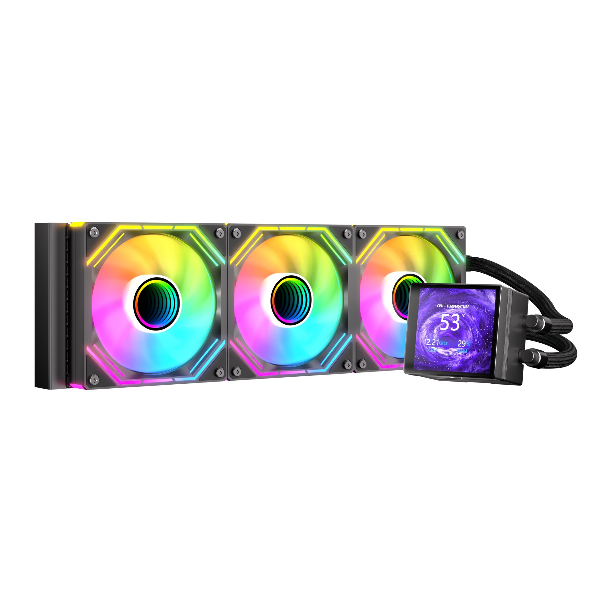 Cooler à Água para CPU J360-I com Display de Tela