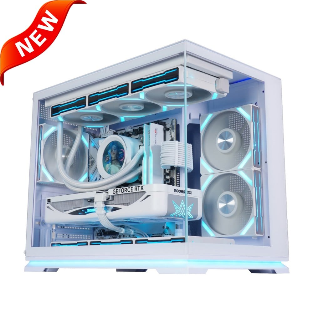 علبة حاسوب ألعاب نموذج 2805M MATX مع شرائط إضاءة
