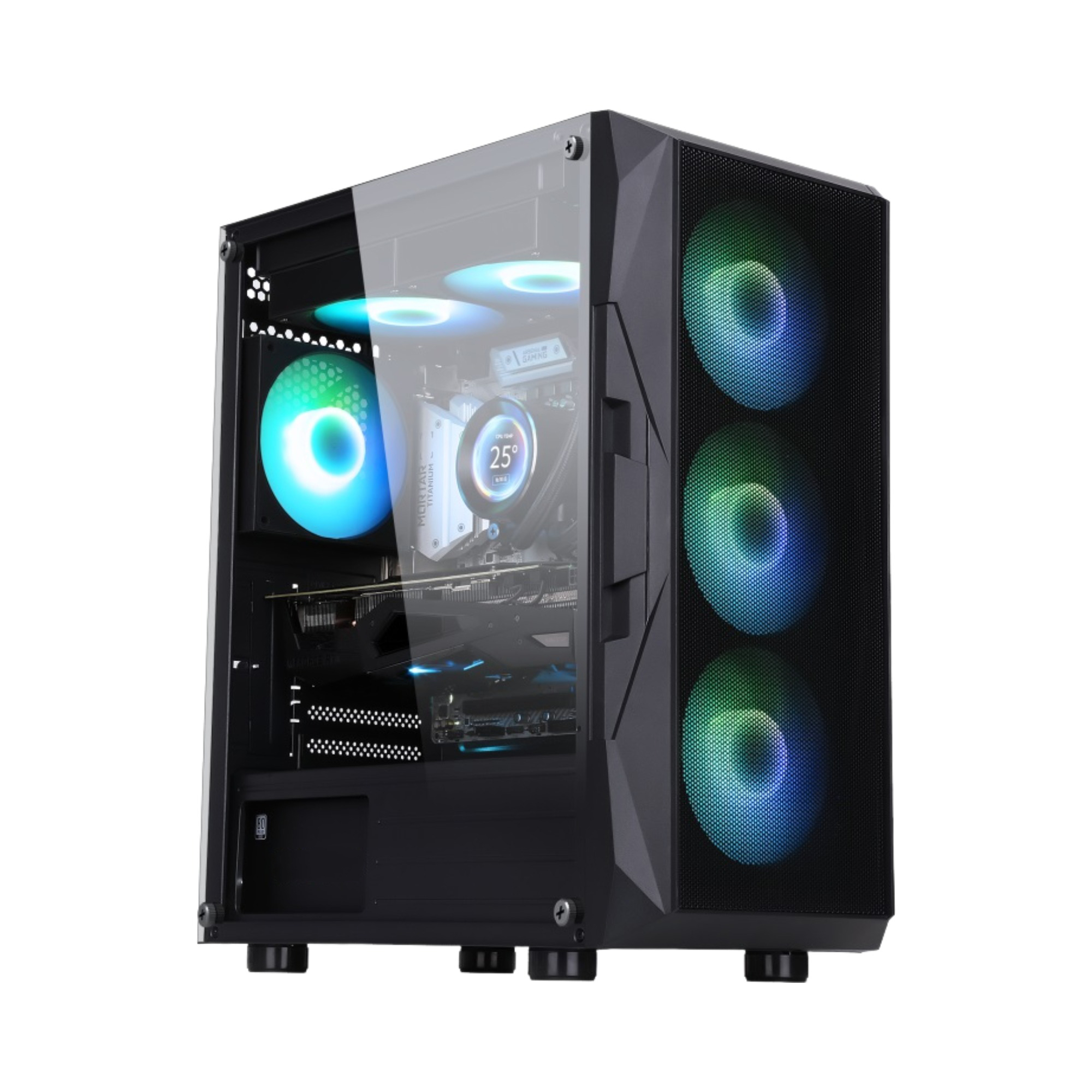 3308 ATX Oyun Bilgisayarı Kasesi, Önü Izgaralı Panel ile