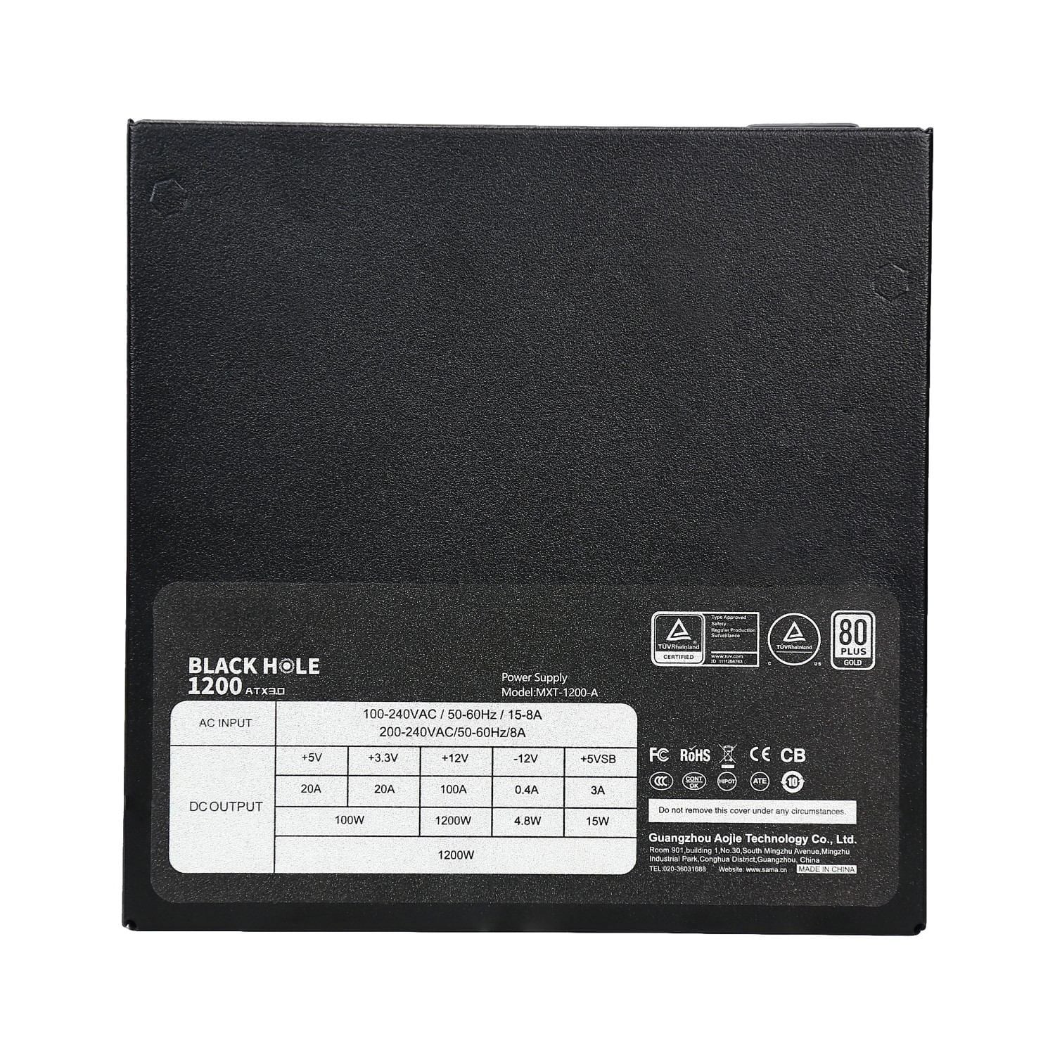 Black Hole 80 PLUS Gold PC Power Supply (Black Color)