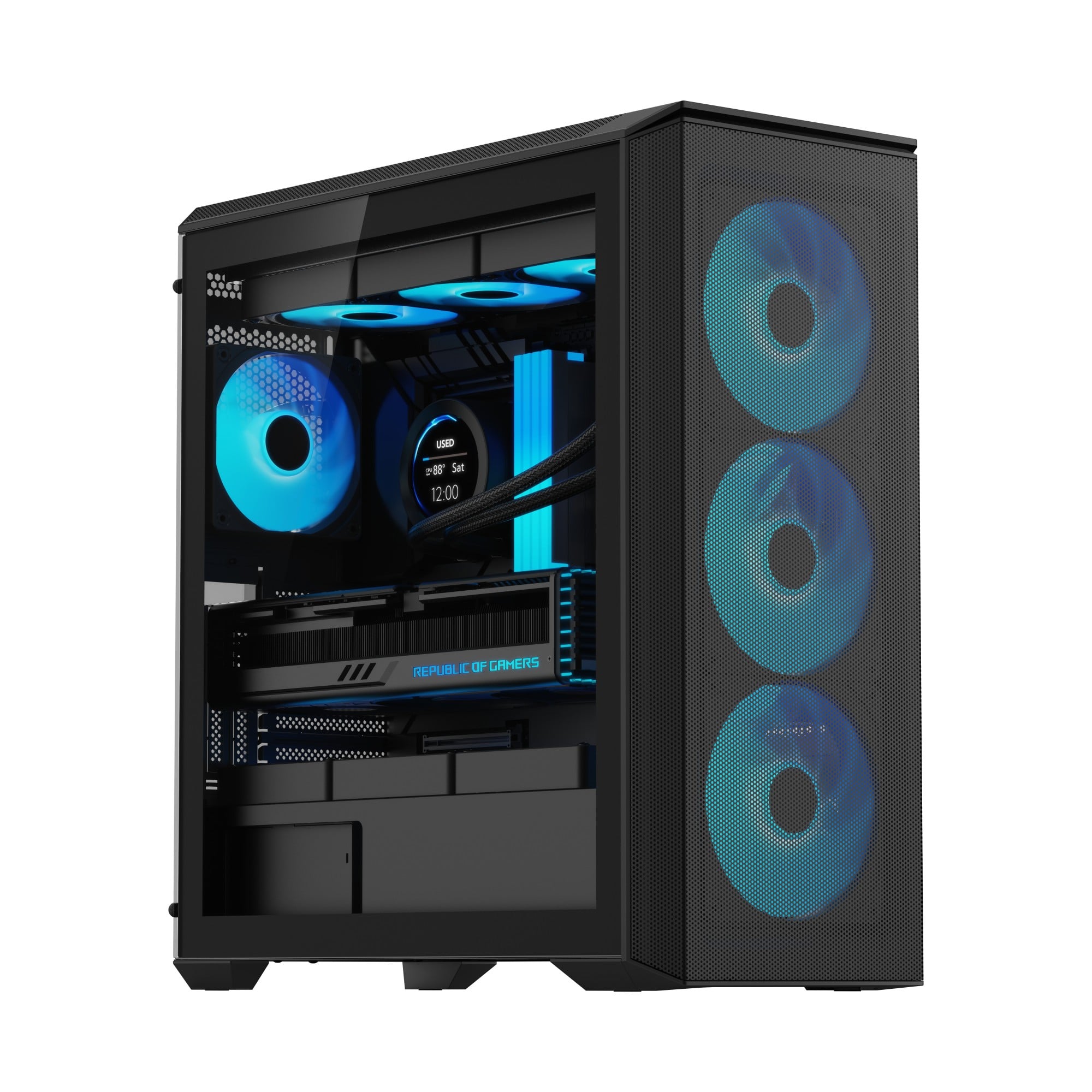 4310 Minimalist Mesh ATX PC Case with Tempered Glass Left Panel