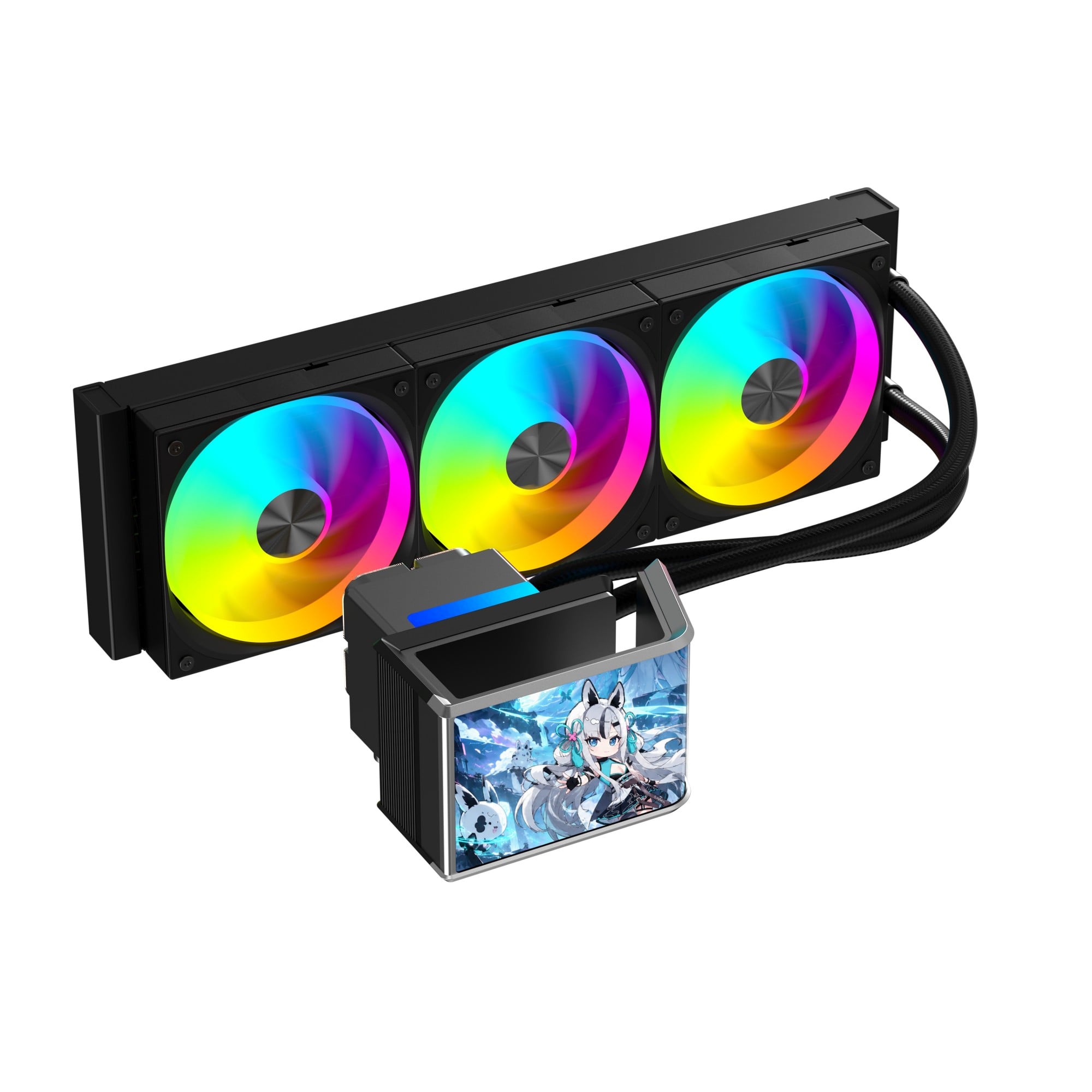 Vision 360 CPU Liquid Cooler with Curve LCD Display