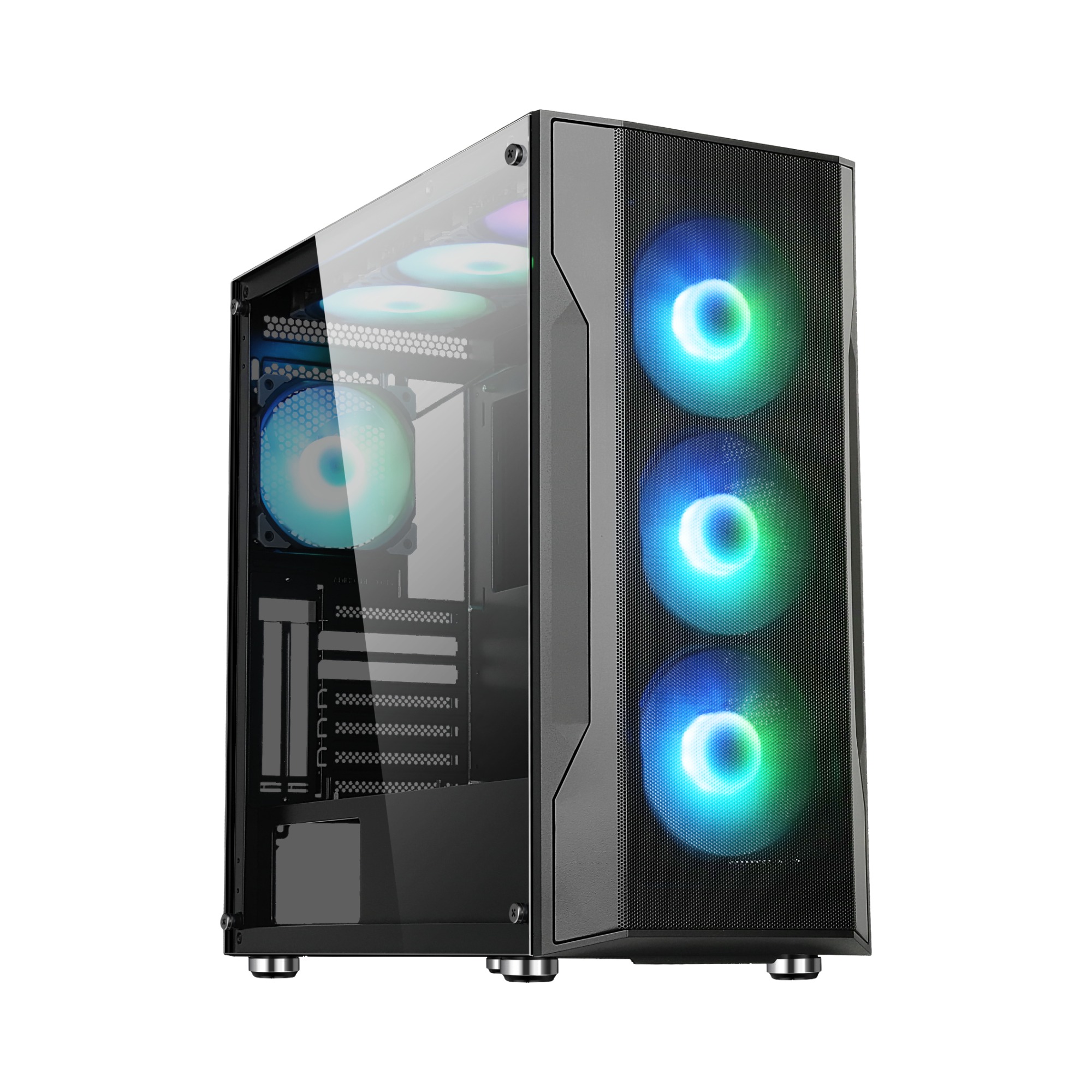 4301 ATX Orta Kuleli Oyun Bilgisayarı Kasası, Önde Izgaralı Panel ile