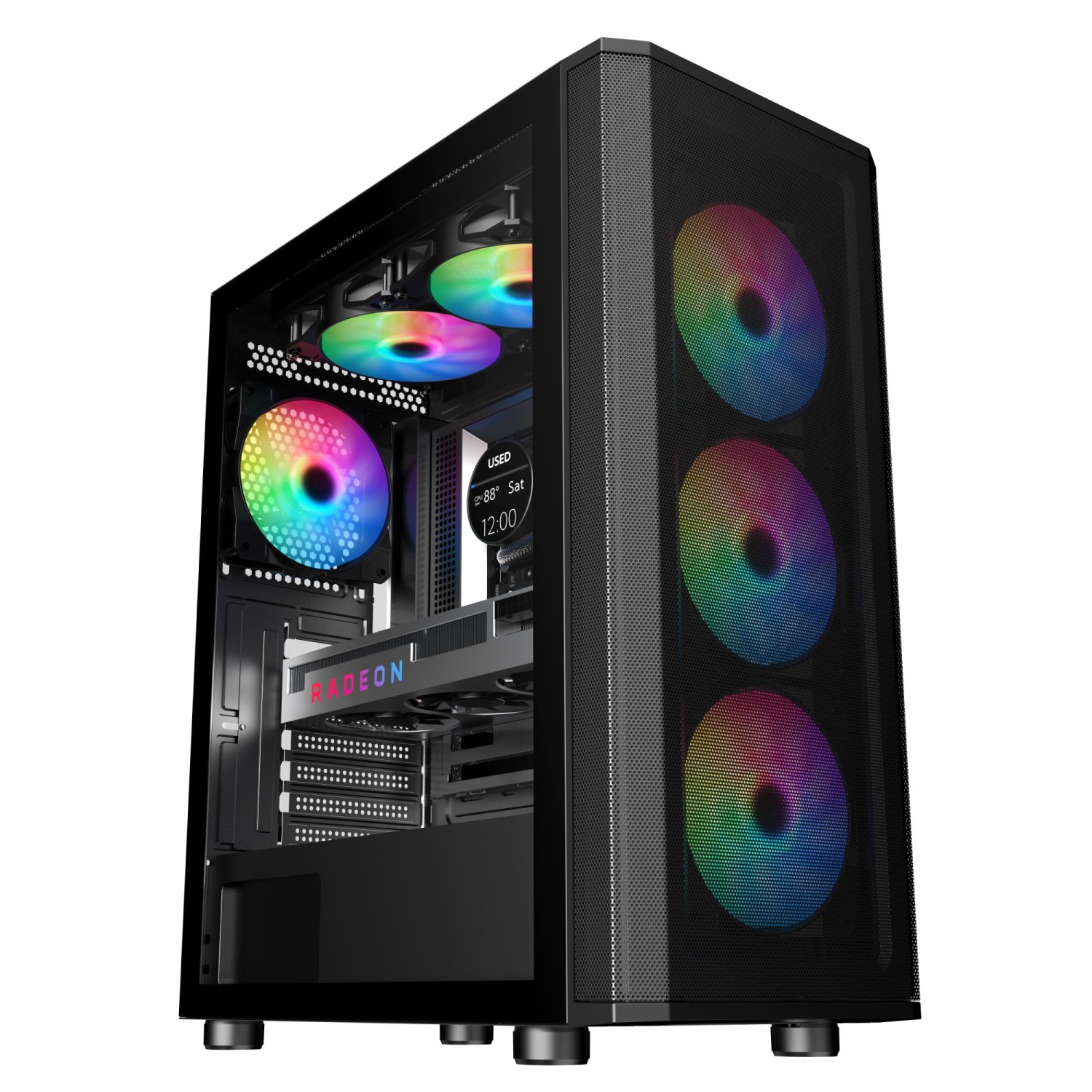 3311B ATX Bilgisayar Kasesi, Izgaralı Panel ile