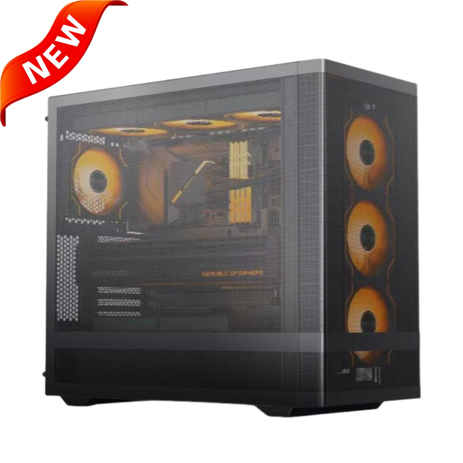 Gabinete para PC Gamer Mid-Tower L2382 EATX/ATX com Painel de Malha Total em Ambos os Lados