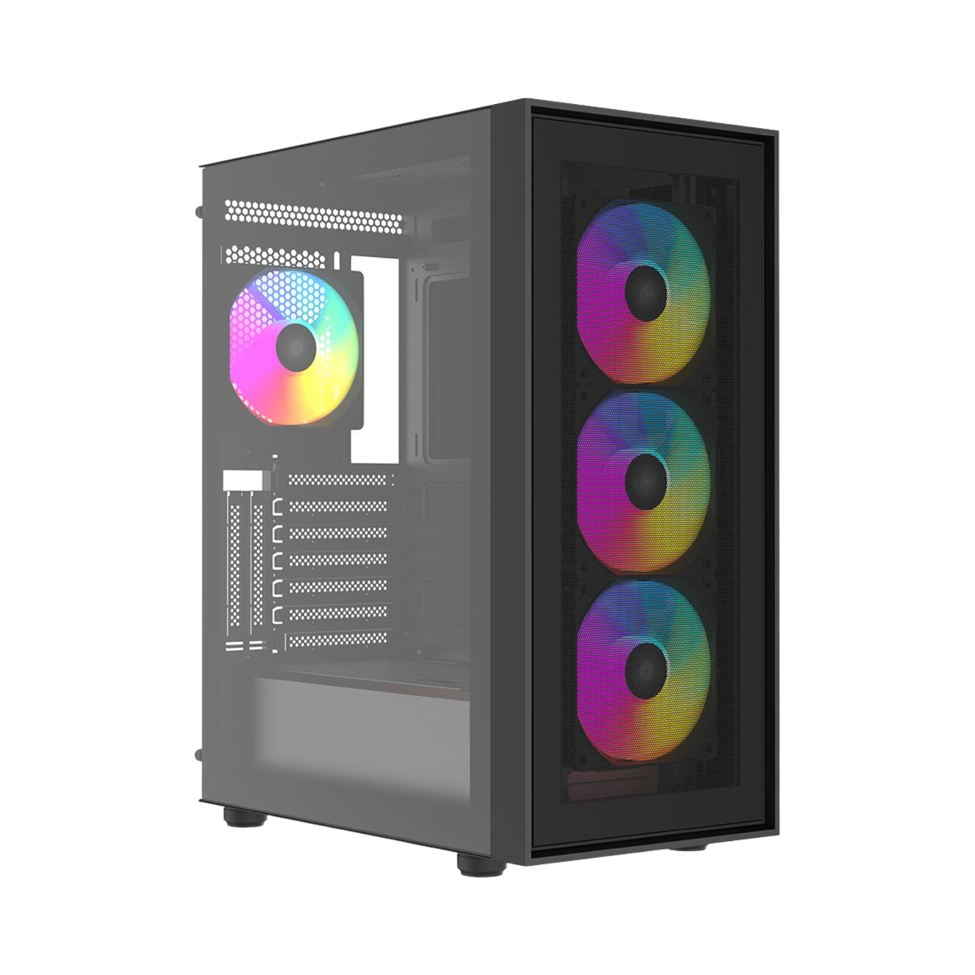 3508 ATX Orta Kuleli Oyun Bilgisayarı Kasası, Tam Örgü Ön Panel ile