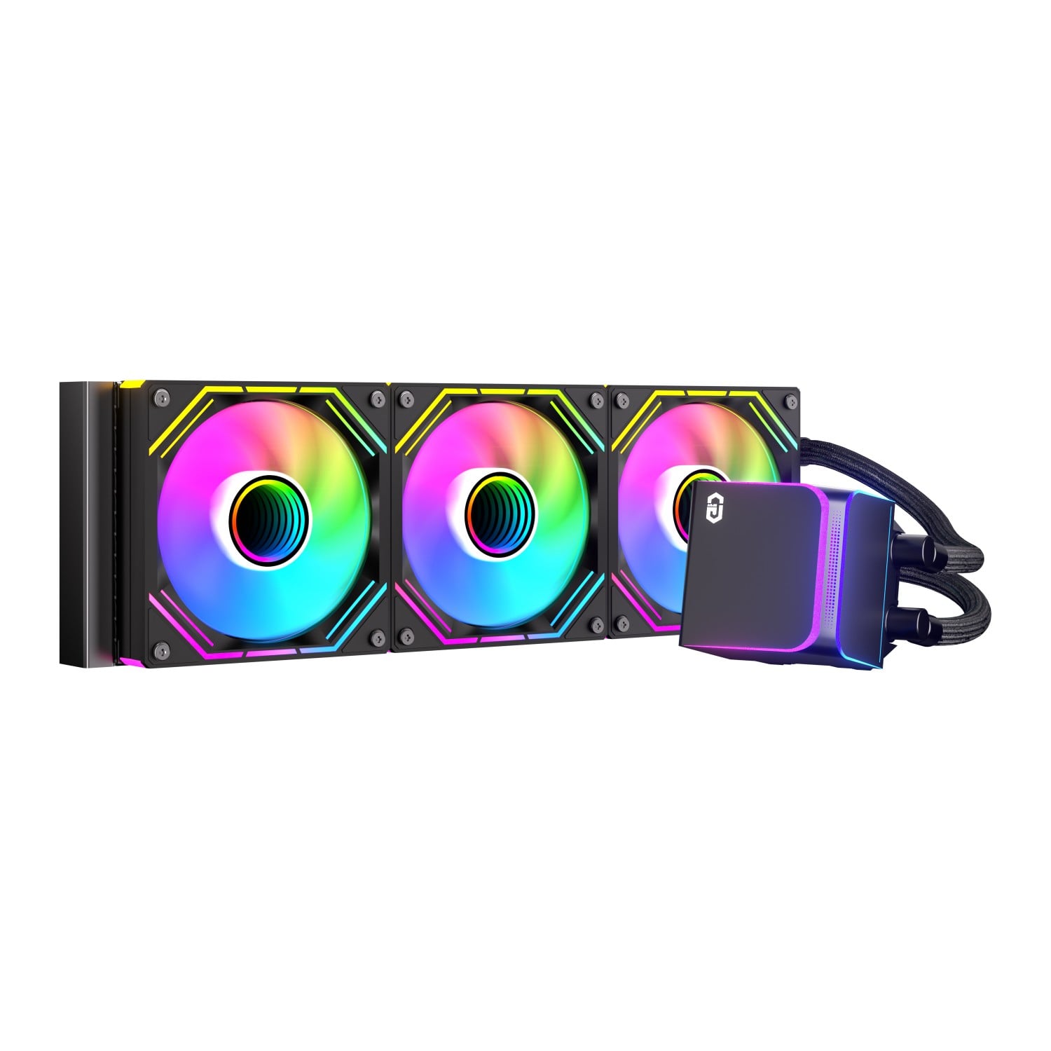 Chłodzenie cieczowe CPU modelu J360-A z wentylatorami ARGB