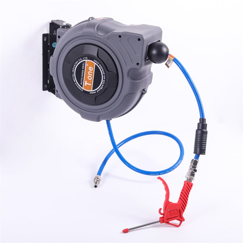 Retractable Air Hose Reel Mountable Outdoor Indoor Use Smooth Operation Design Air Hose Reel