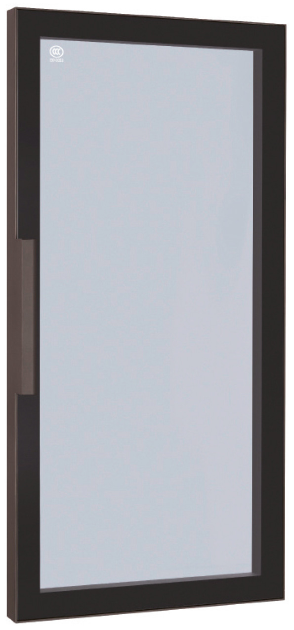 Hidden-Edge Aluminum Framed Glass Wardrobe Door with Slim Pull - door sample
