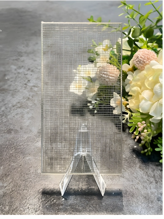 Ultra-clear wired glass sample LDJ-0038-B