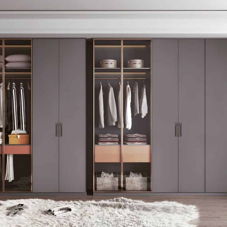 Side-Hinge Hidden-Edge Back-Panel Wardrobe Cabinet Door