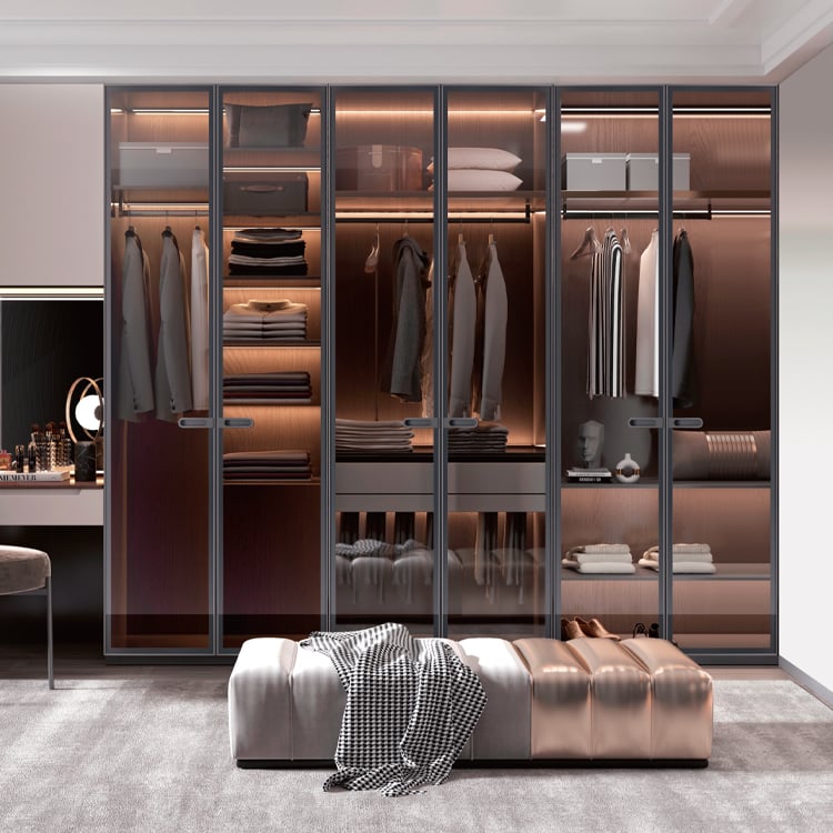 20mm Oval Pocket-Pull Glass Closet Door