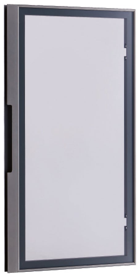 20mm Aluminum Glass Wardrobe Door with Vertical Bar Pull - door sample