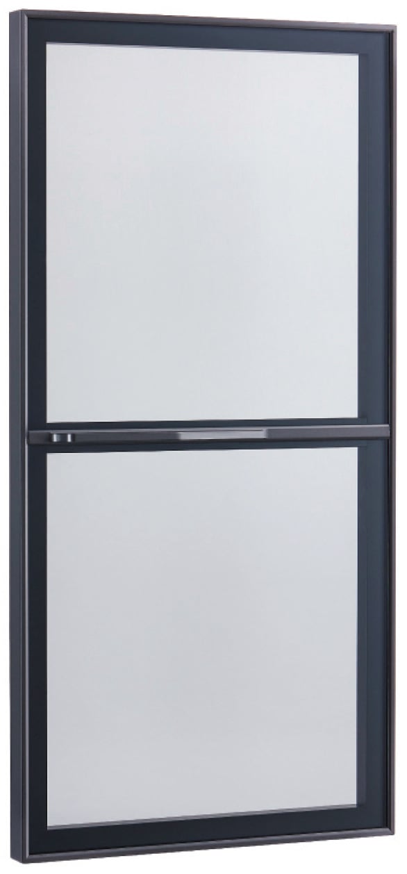 20mm Mid-Rail Glass Bookcase Door with Integrated Pull - door sample