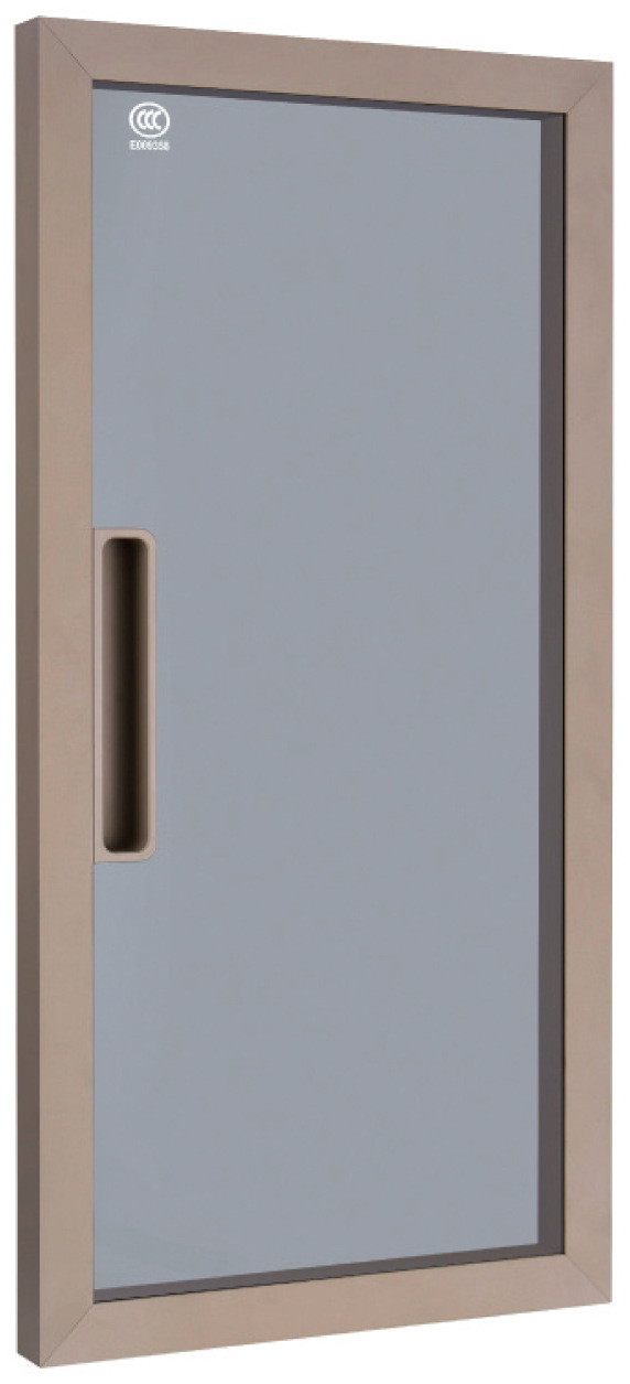 Vertical Recessed Handle Aluminum Glass Wardrobe Door - door sample