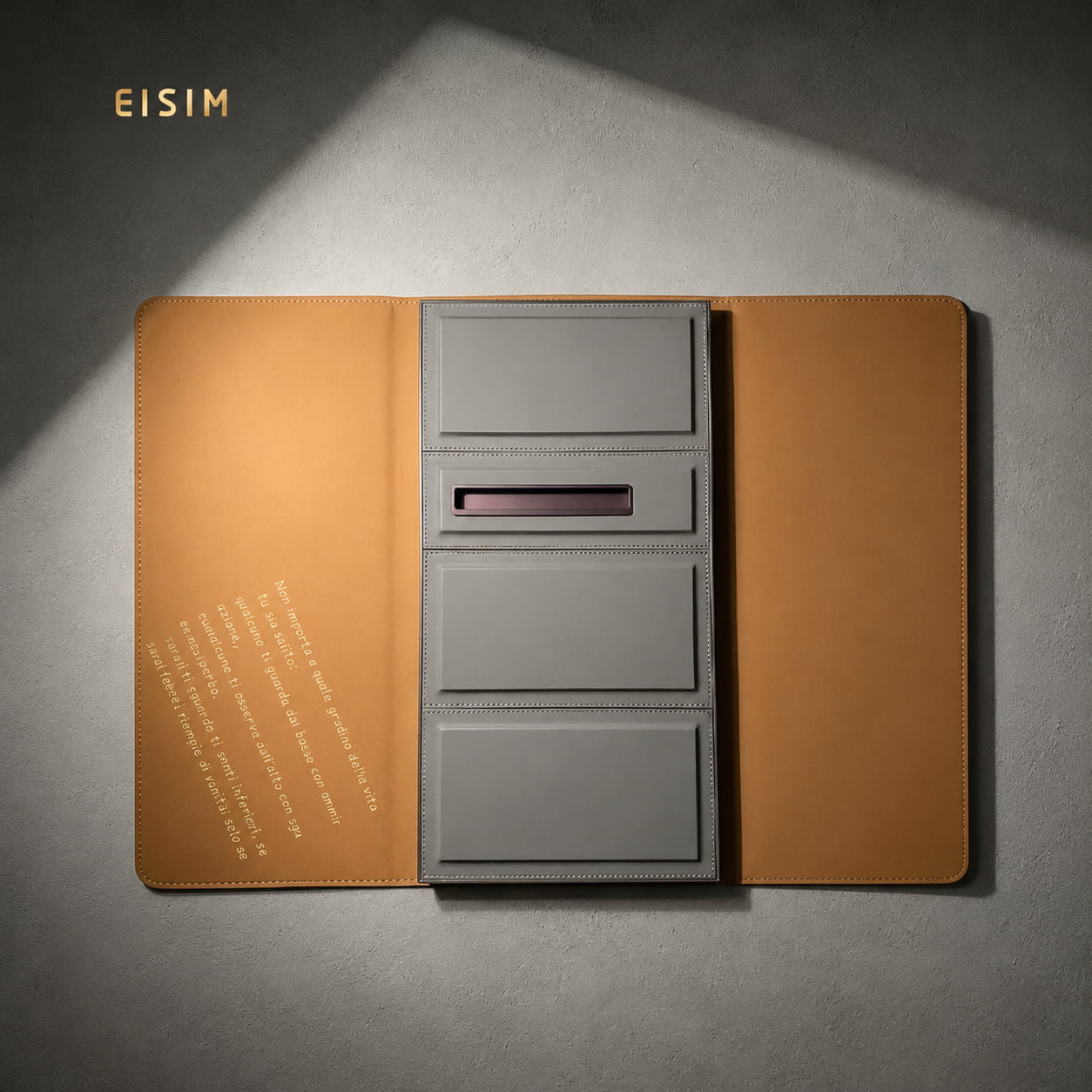 ESM Luxury Italian Style Leather-Wrapped Wardrobe Doors with Aluminum Frame