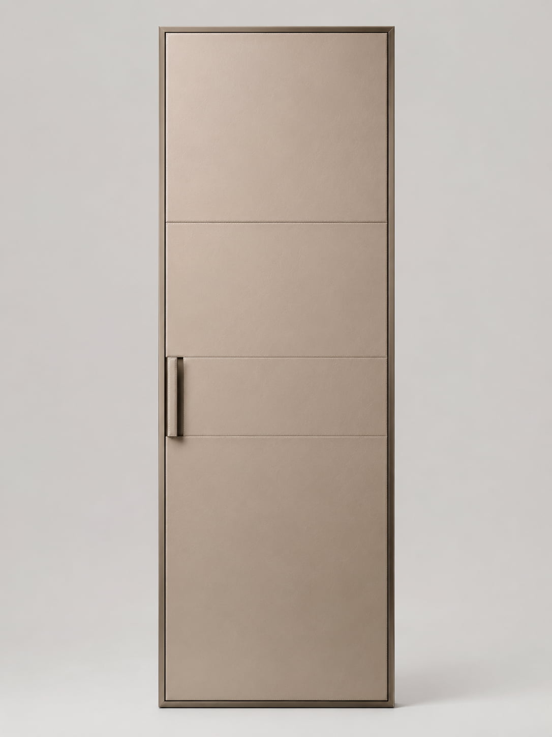 ESM aluminum framed leather wardrobe door sample