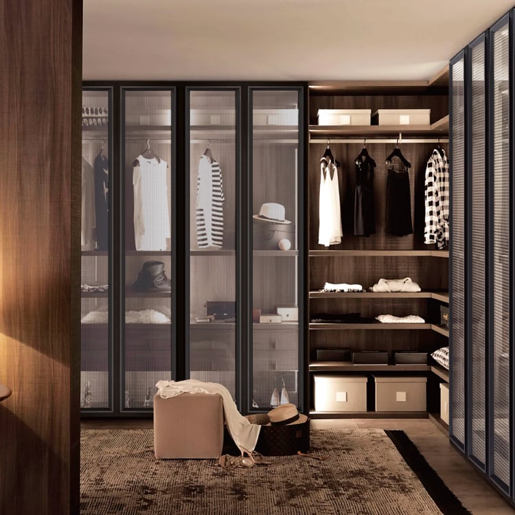 35mm Cup-Hinge Aluminum Glass Closet Door
