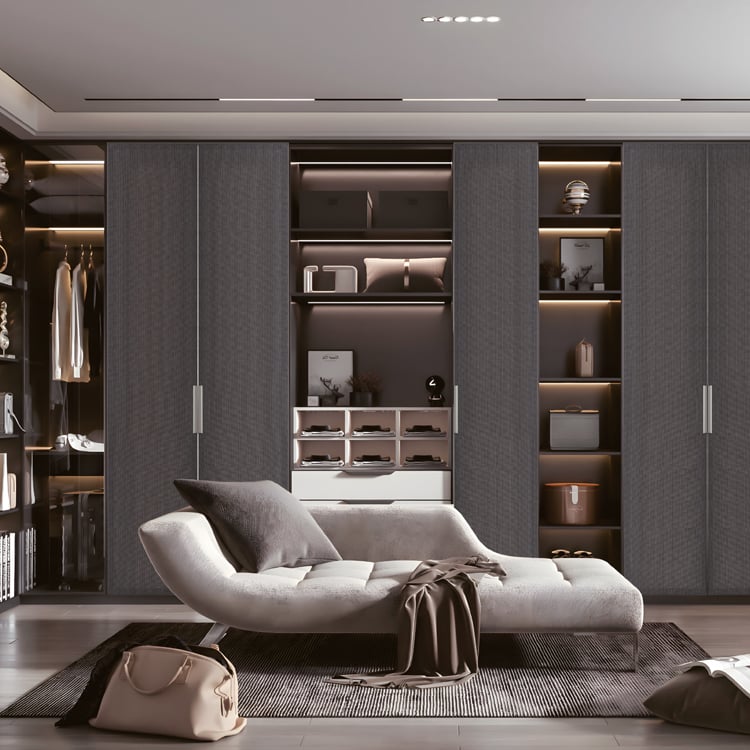 20mm Hidden-Edge Panel Wardrobe Door with Inset Pull
