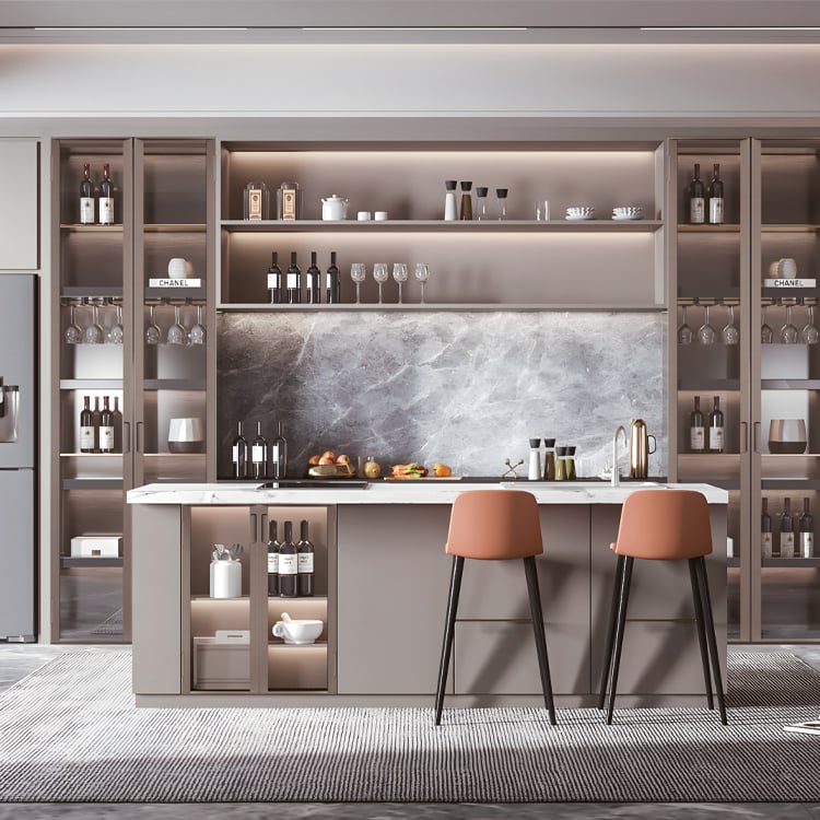 25mm Chamfered Wine Cabinet Door with 105° Opening