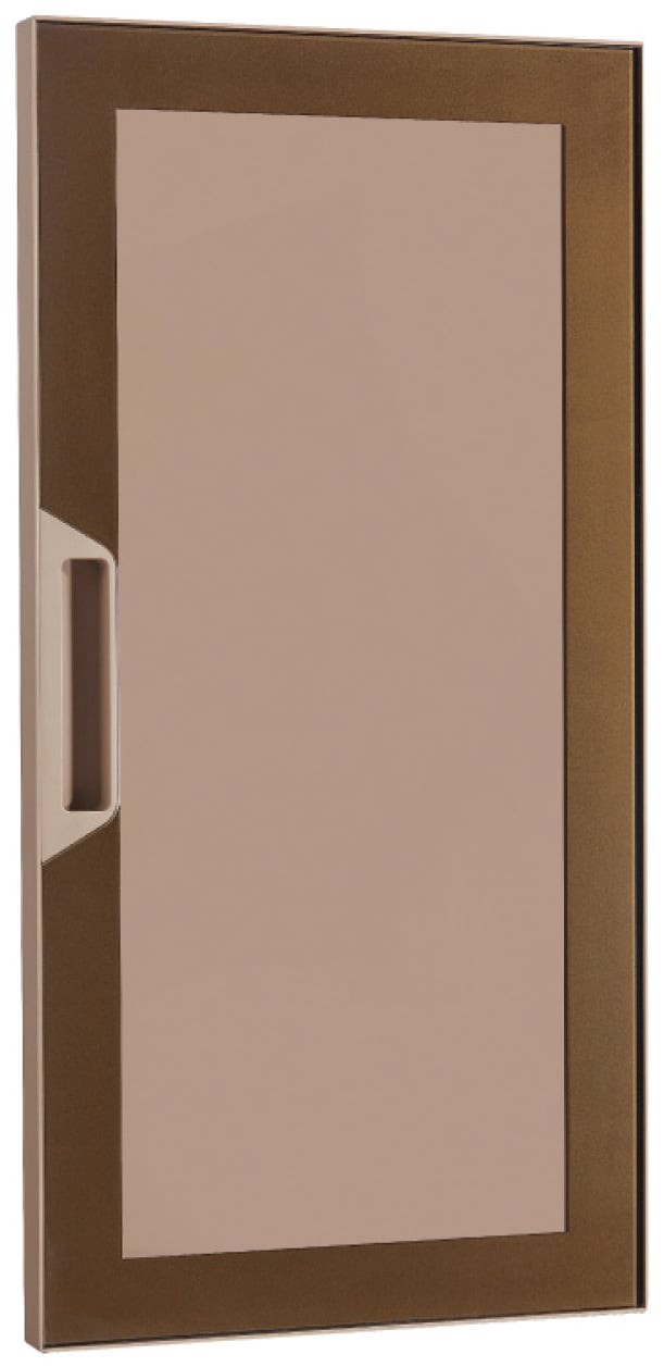 Frameless-Look Aluminum Glass Wardrobe Door with Recessed Pull - door sample