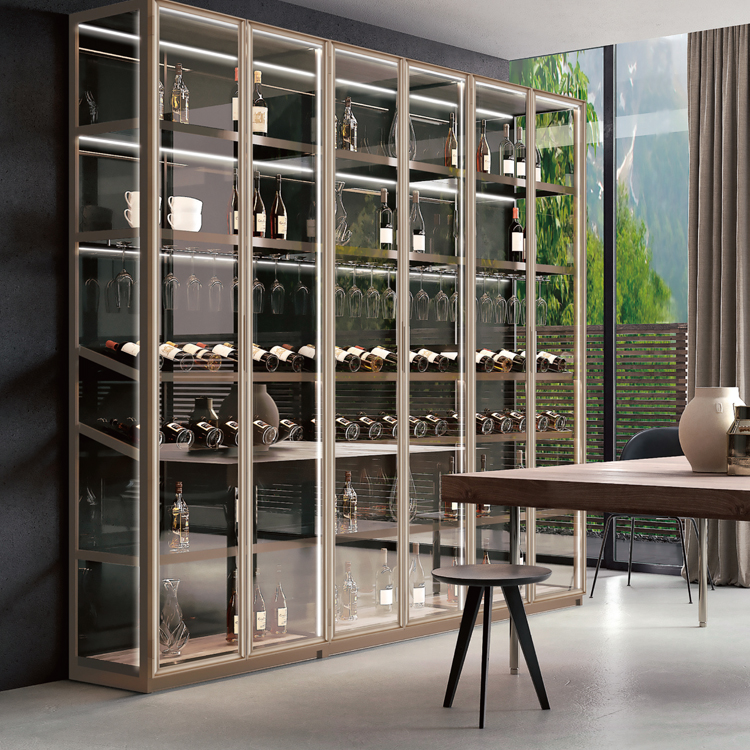 270° Pin-Hinge Textured Glass Closet Door