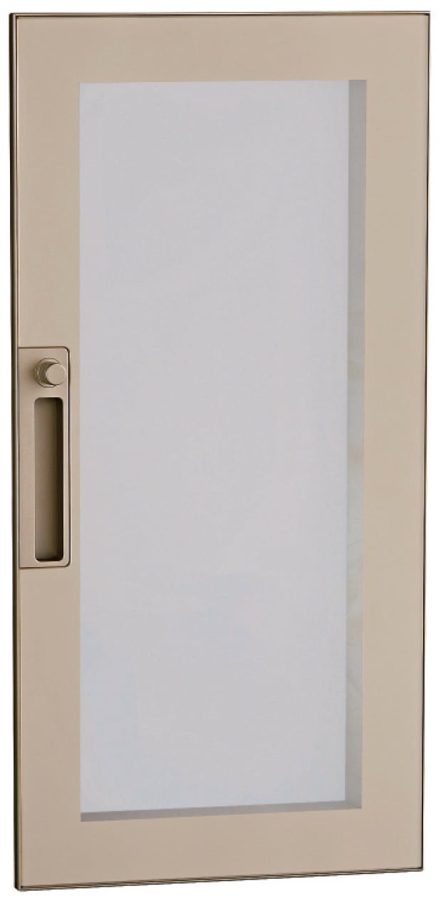 Side-Hinge Hidden-Edge Glass Wardrobe Door with Knob Pull - door sample