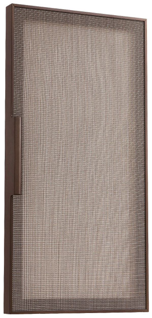 Bronze Hidden-Edge Heavy-Duty Textured Glass Closet Door - door sample