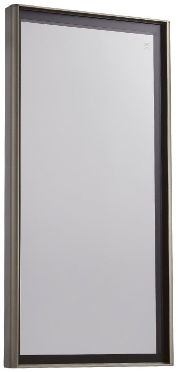 Aluminum Glass Wardrobe Door with Curved Top Pull - door sample