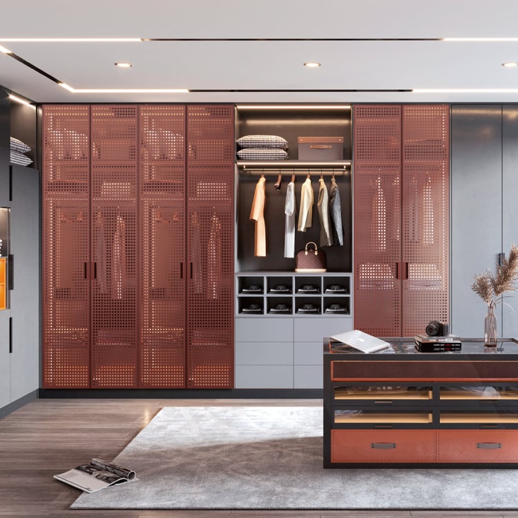 20mm Cross-Perforated Aluminum Closet Door