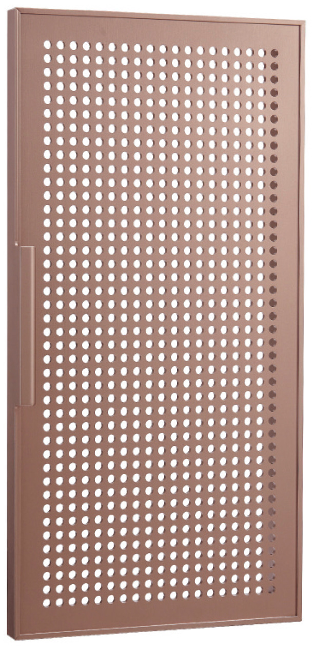 Perforated Aluminum Panel Cabinet Door with Square Frame - door sample