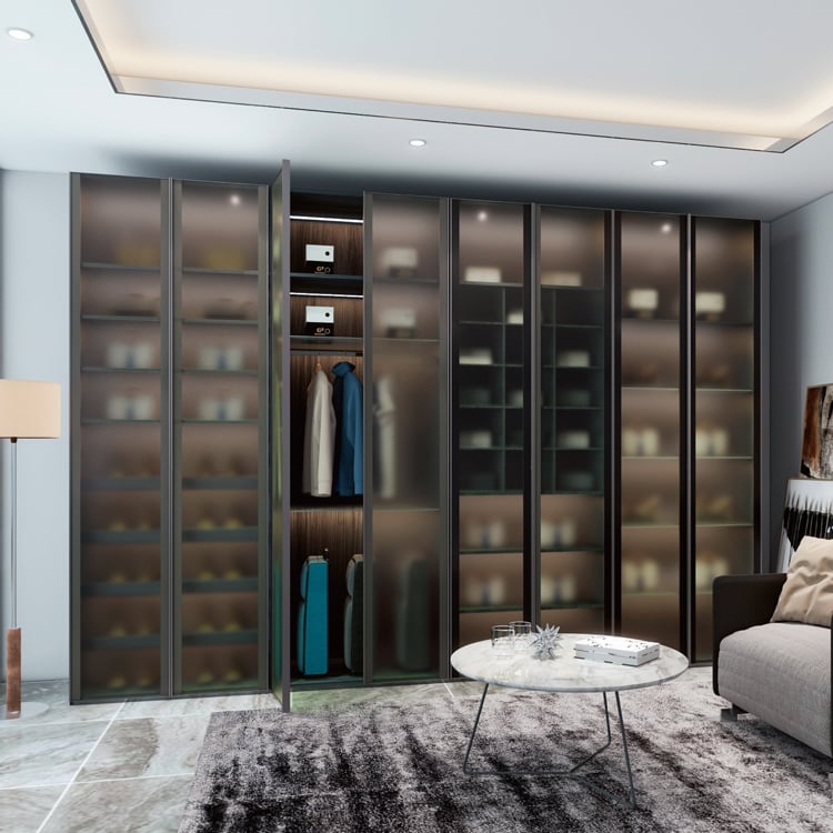 48mm Integrated-Pull Wardrobe Door with 35mm Cup Hinge