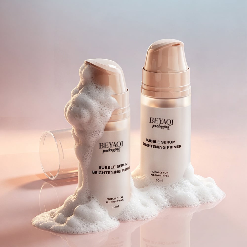 OEM Luxury Foam Pump Bottle 80ml 100ml 120ml 150ml | Plastic Foaming Mousse Bottle for Facial Cleanser, Face Wash & Skincare Packaging Manufacturer