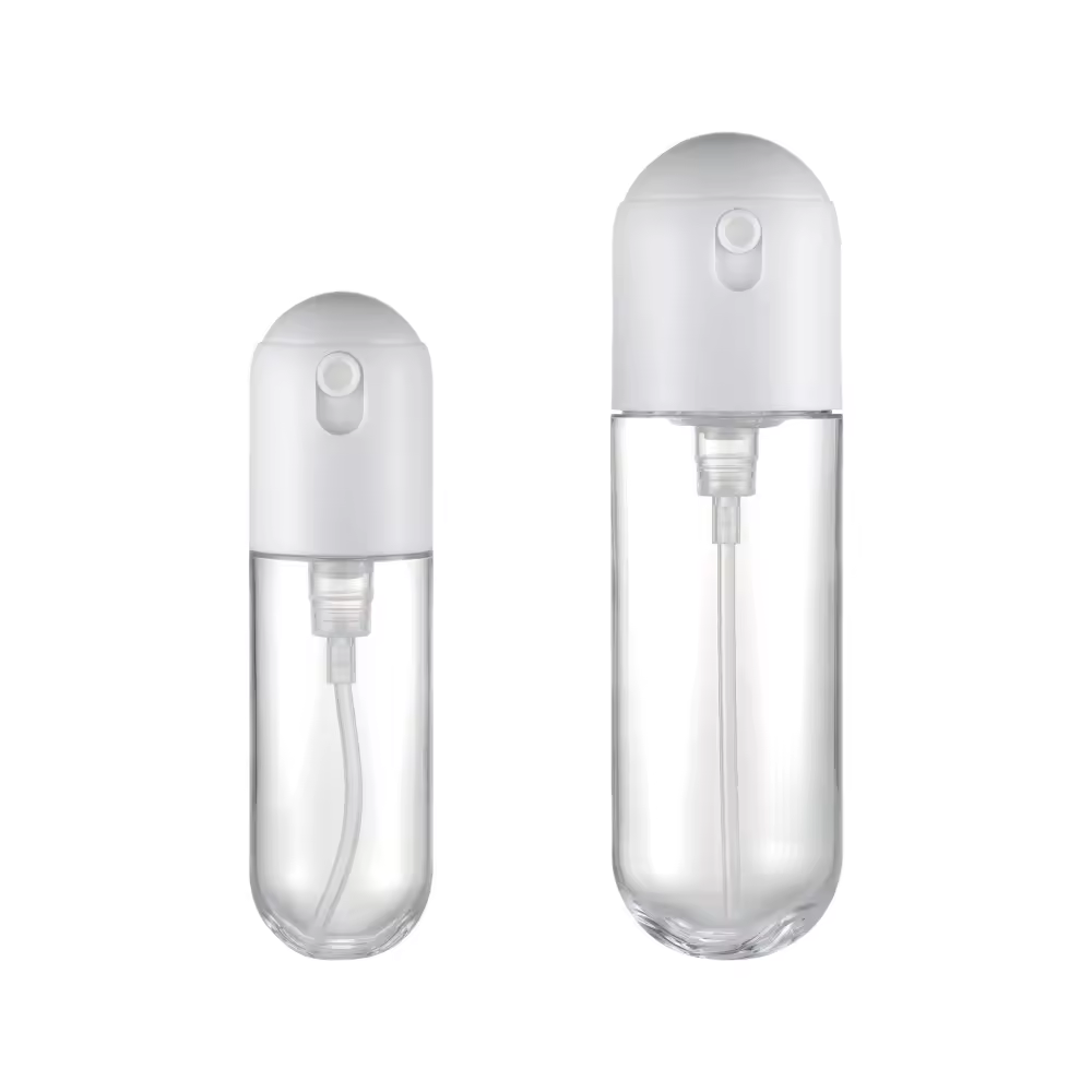 PB01 30 ml 50 ml Kunststof transparant mini draagbaar fijnnevelverstuiver, Handdesinfectiemiddel Gezichtsnevel sprayfles, haarnevel sprayfles