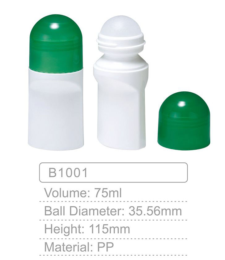 B1001 Empty Personal Care 75ml White Roller Roll on Ball Bottle,fragrance Oil Container Bottle,fragrance Oil Bottles With Roller Ball