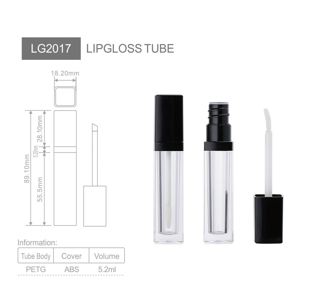 lg2017 custom lip glaze tube with wand  cute lip gloss  lip tint packaging for private label cosmetic brands oem manufacturer-1