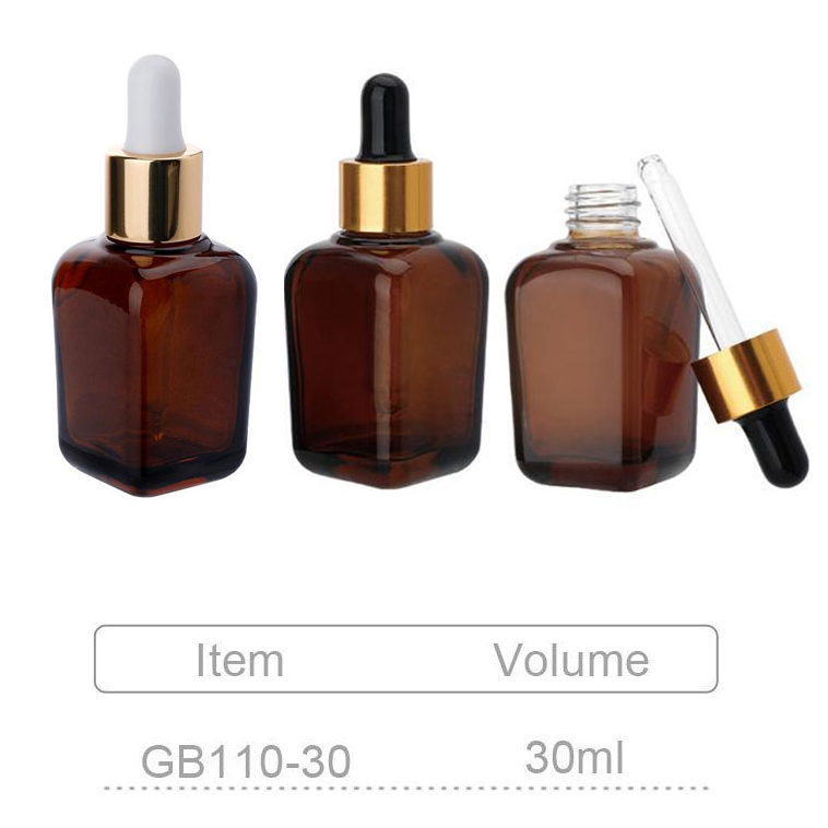 gb110 cosmetic skin care serum eye drop lotion glass cream amber glass face dropper bottleglass dropper bottle with packaging box-1